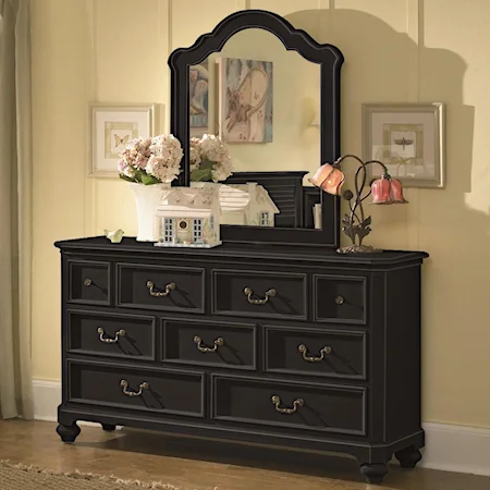 7 Drawer Dresser w/ Vertical Mirror